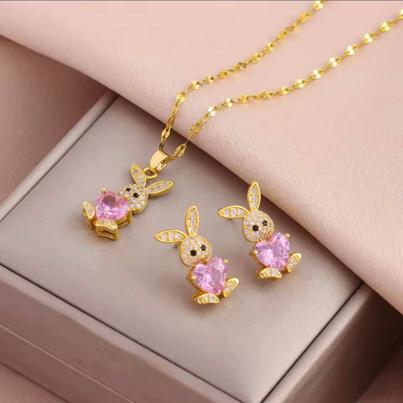 Rabbit Necklaces Earrings