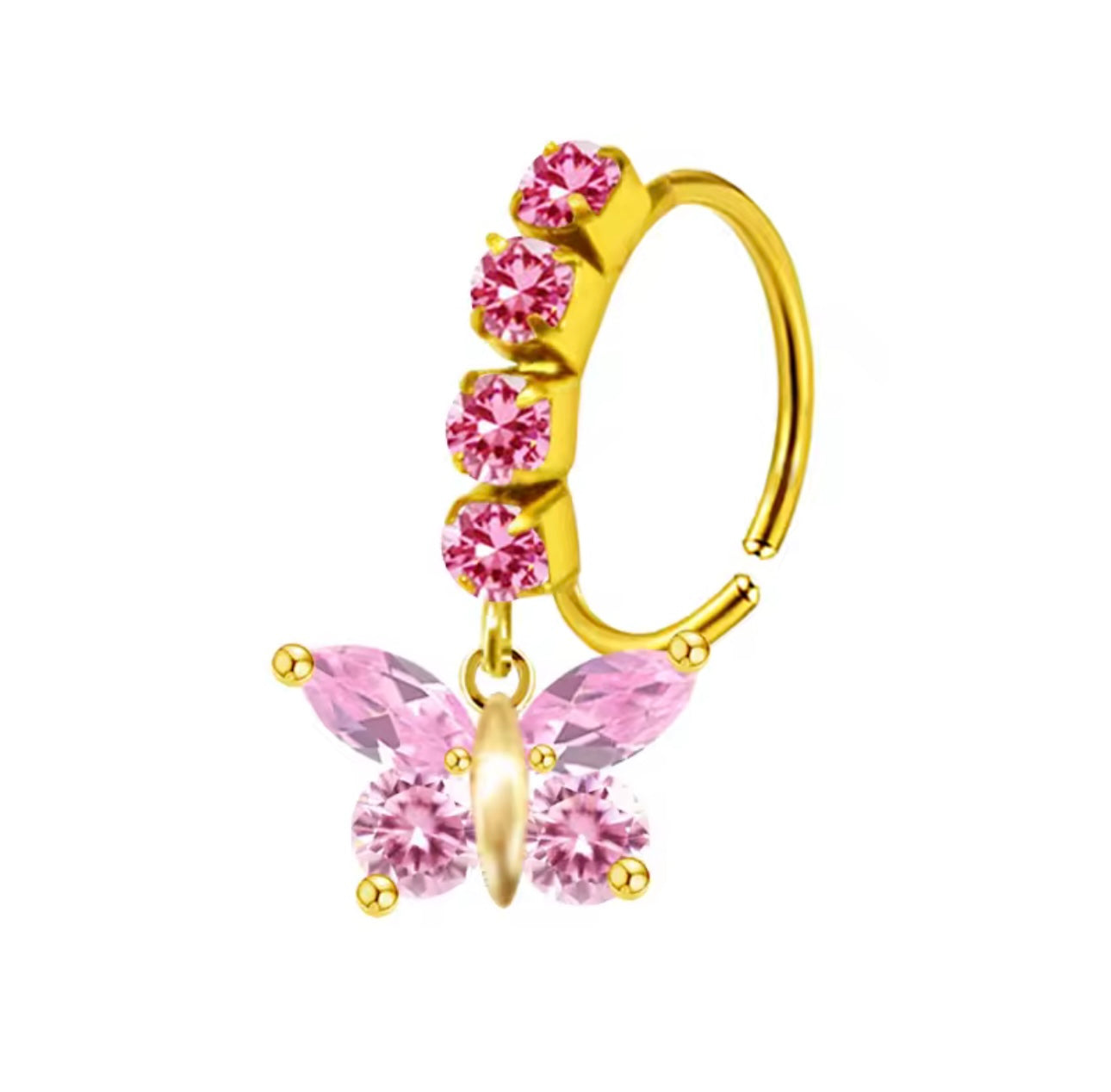 Butterfly nose ring