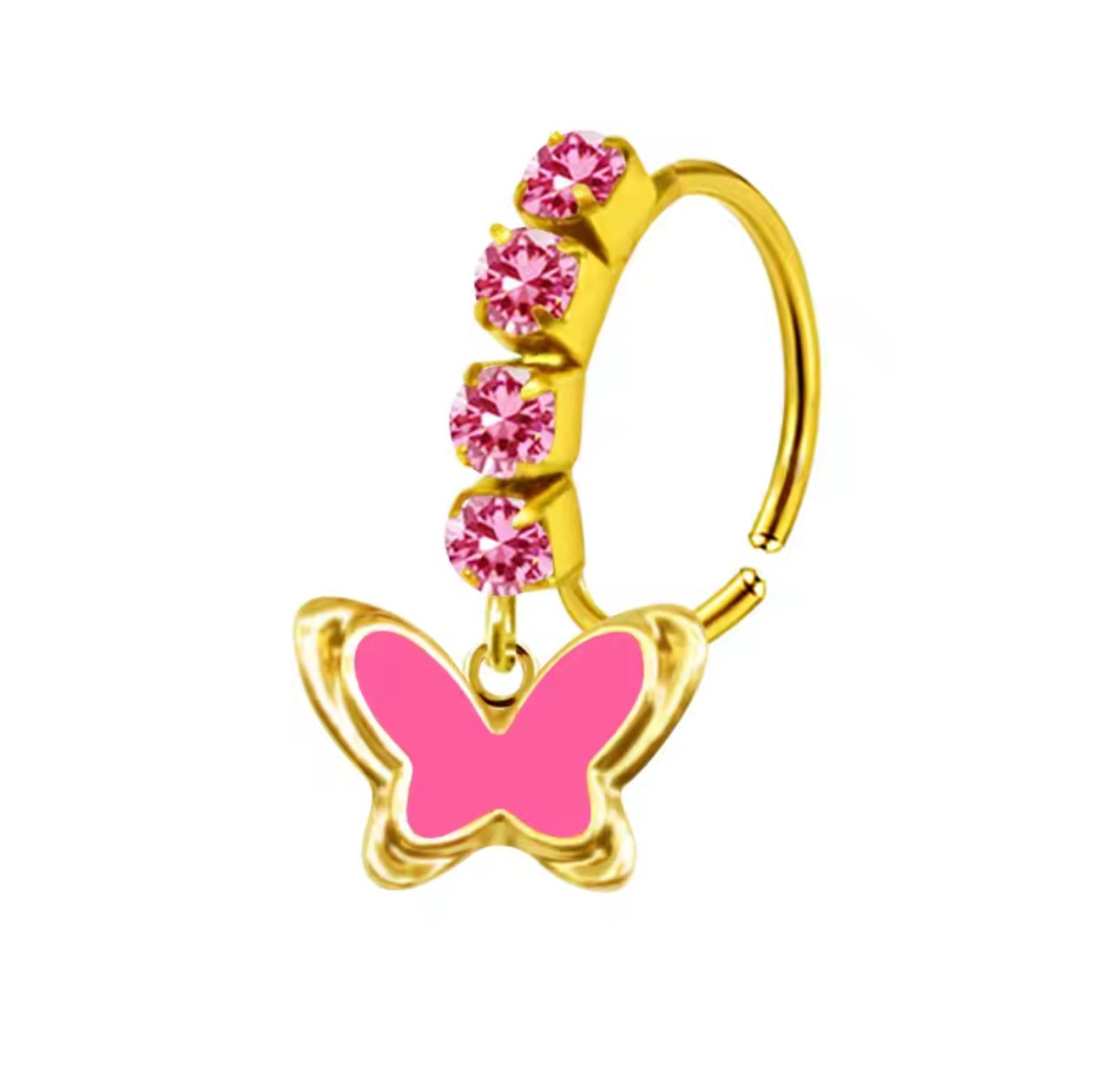 Butterfly nose ring