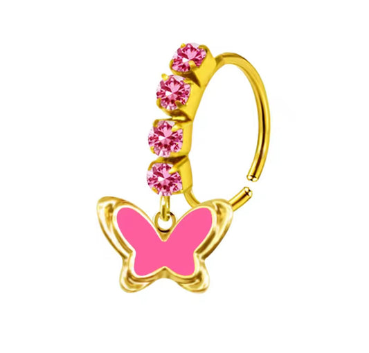 Butterfly nose ring