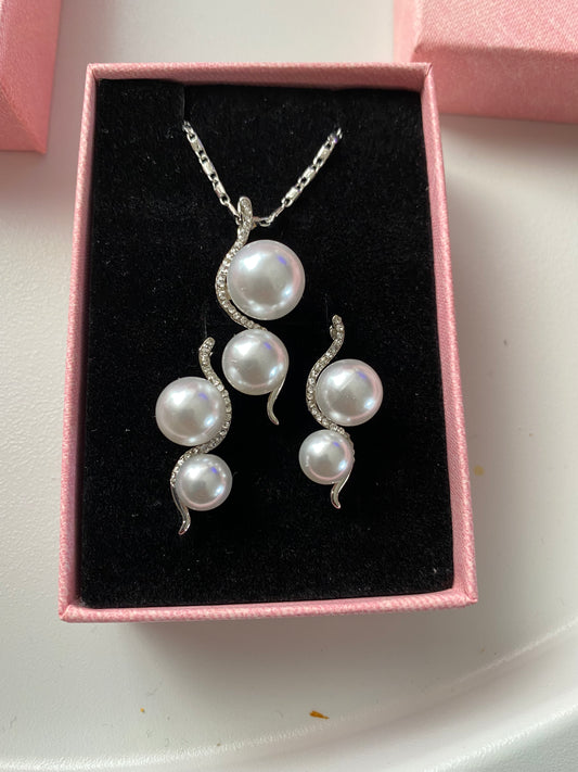 Double Pearl set sliver