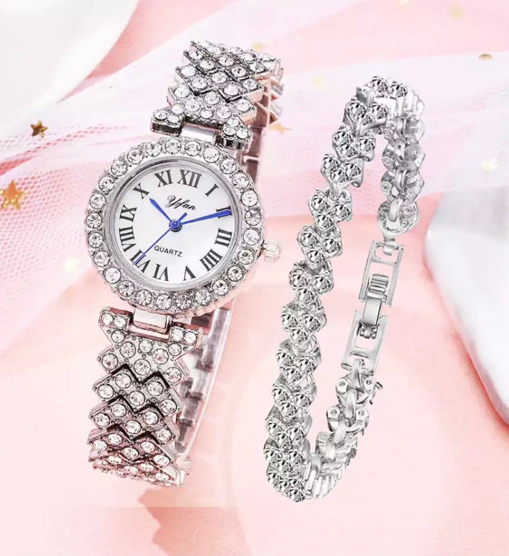 Luxury Crystal Watch with bracelet