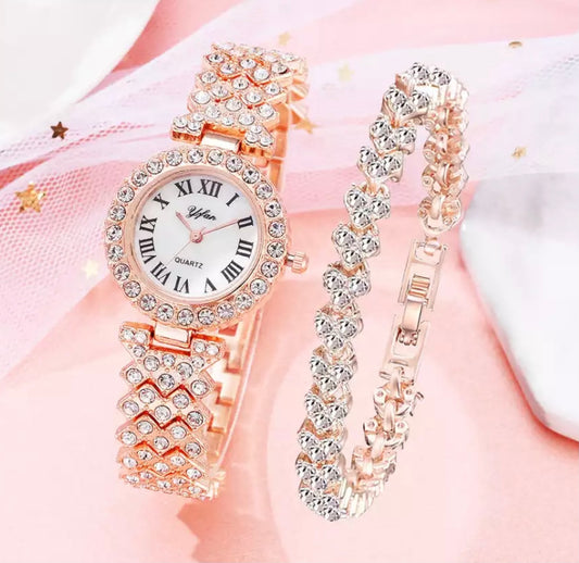 Luxury Crystal Watch with bracelet